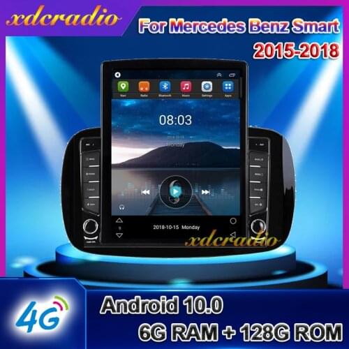 Xdcradio 10.4" Android 10.0 Tesla Style Vertical Screen Car Radio For Mercedes Benz Smart Fortwo Multimedia Navigation 2015-2019