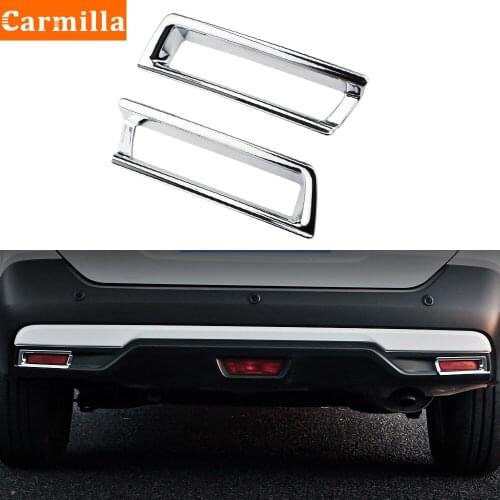 Car Accessories Fit For Nissan Kicks 2017 - 2021 ABS Rear Behind Fog Foglight Light Lamp Bezel Molding Cover Kit Trim 2 Pcs