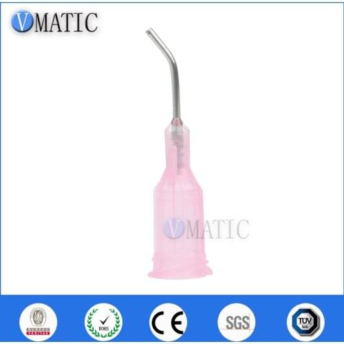 Free Shipping 100Pcs 20G Pink 0.5'' Length 45 Degree Bent Dispensing Needle Tips Blunt Stainless Steel Dispenser Needle 1/2 Inch