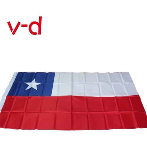 Free shipping xvggdg 90x150cm Chile Flag 100% Polyester Flag Banner Flying Decorative Flags and Banners of Chile and Banners