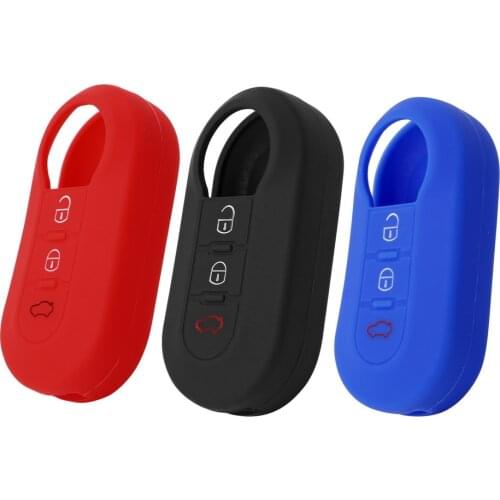 Flip Car Key Cover Case Fob Silicone Key Protect Bag Car-styling For FIAT 500 500L ABARTH Panda Punto Bravo