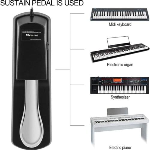 Piano Keyboard Sustain Damper Pedal for Casio Yamaha Roland Electronic Keyboard Electric Piano Pedal Sustain Pedal