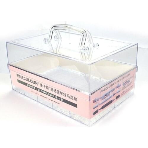 Finecolour Portable Multi-function Storage Box Marker Special Plastic Box 120/240 Holes Suitable For EF100/101/102/103 Durable