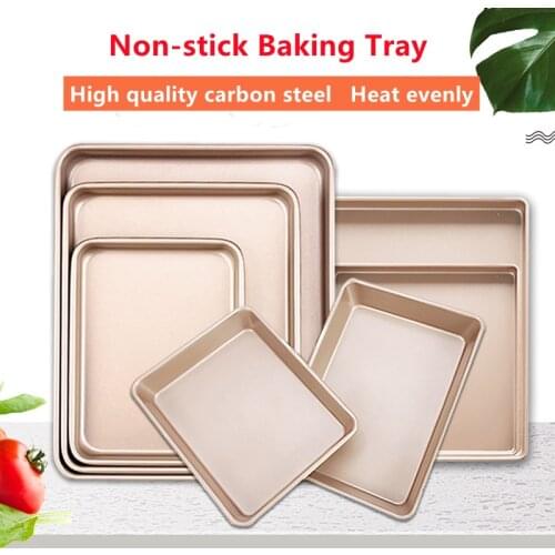 New Rectangular Baking Tray 9 Sizes Nonstick Carbon Steel Baking Pan Cake Baking Pan Cake Tools Baking Tools Bakeware Cake Pan