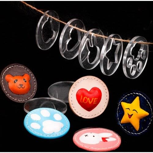 Diy Leather Tool Acrylic Moulding Mold Vegetable Tanned Leather Shaped Mould Keychain Three-Dimensional Moulding Leather Pendant