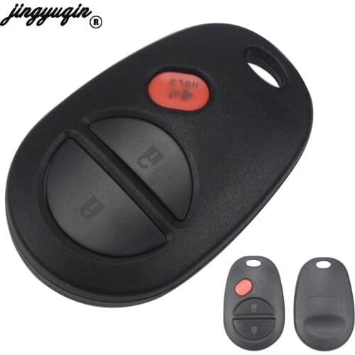 Jingyuqin 10pcs/lot 3 Buttons Remote Control Key Fob Shell case fob for TOYOTA Sequoia Highlander Sienna Avalon Solara