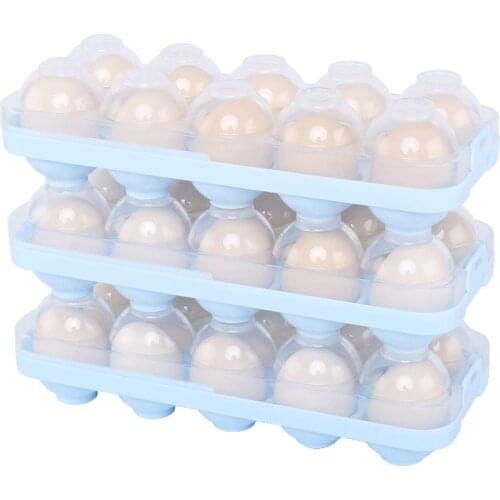 Quality Kitchen PP Storage Box Home Food Container Organizer Refrigerator Storing egg tools 10 / 20 Eggs Storage Boxes JU32523