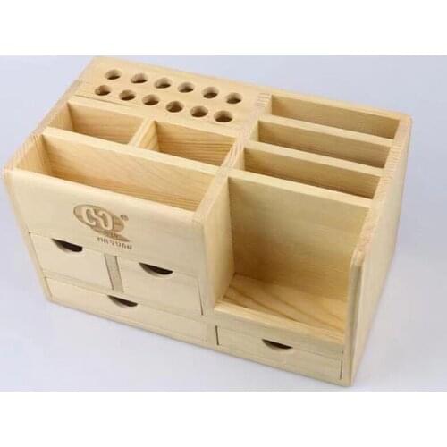 MA YUAN Multifunction Wooden Storage Box Screwdriver Tweezers Holder Mobile Phone Repair Desktop Reception Tool Parts Box