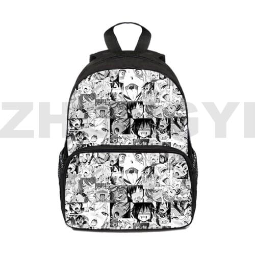 12/16 Inch Mini Bag Kids 3D Print Ahegao Backpack Children Anime Kawaii Hentai Bag Bookbag Kindergarten Backpack Back To School