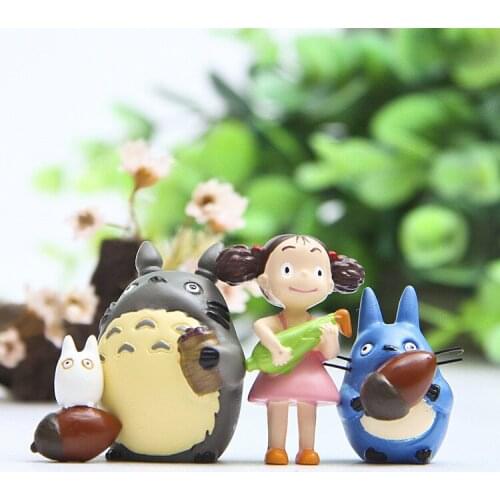 Autumn harvest cartoon mini doll cute Totoro DIY scene children play house toy decoration for Potted plants sclupt action figure