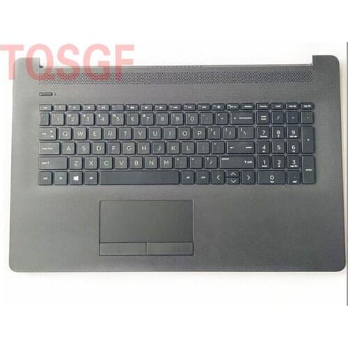 New and Original Top Cover Upper Case Palmrest w/ Keyboard & Touchpad for HP Pavilion 17-BY 17-CA L20193-001 Black