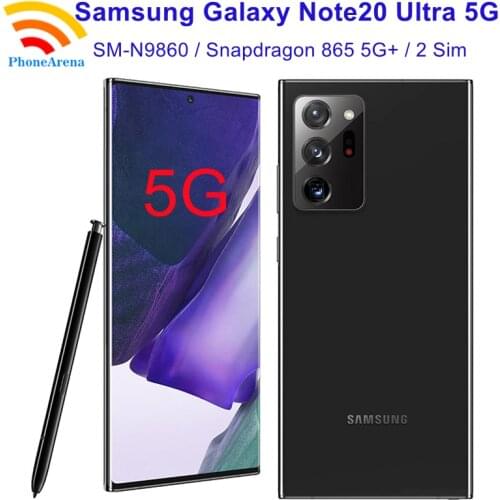 Original Samsung Galaxy Note20 Ultra 5G N9860【100% New】Unlocked Dual Sim 5G Cell Phones 6.9" Snapdragon 12GB RAM NFC 12+12+108MP