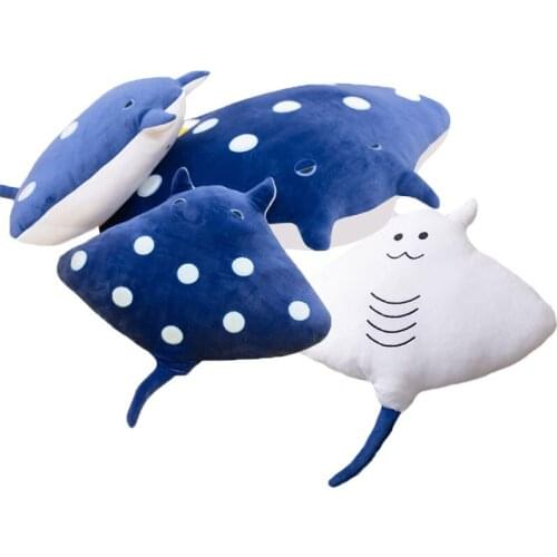 Plush devil fish stuffed marine life fish soft doll lifelike devil fish plush toy kids toy