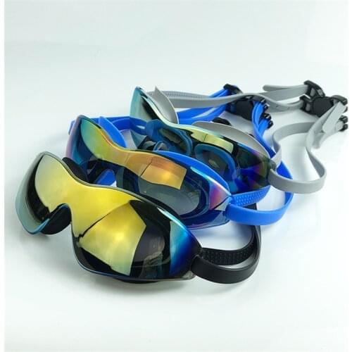 Cool One-piece Mirror Coated Adult Men Charm Camera Swimming eyewear Swim Goggles