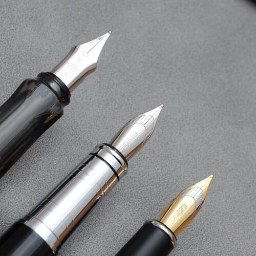 High Quality Fountain Pen 0.5mm F Nib Metal Inking Pen For Writing Signing Pen Luxury Steel Ink Pens For Simple Business Gift