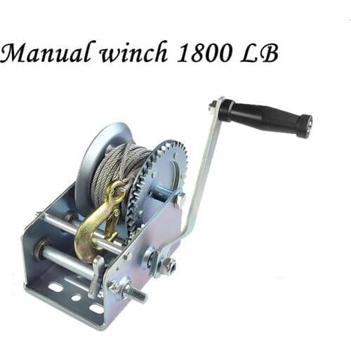 Manual winch 1800 LB winch of wire rope