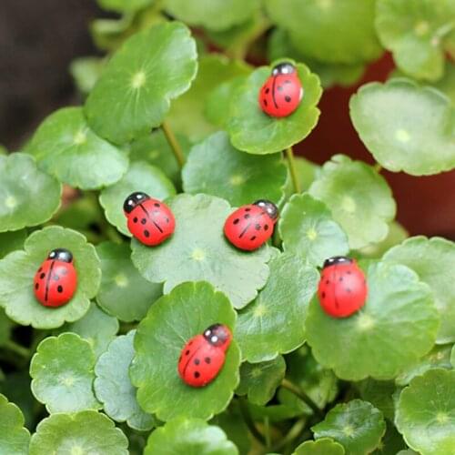 100Pcs Self-Adhesive Wood Beetle Ladybug Decoration Craft Flatback Cabochon Embellishments For Scrapbooking DIY Accessories