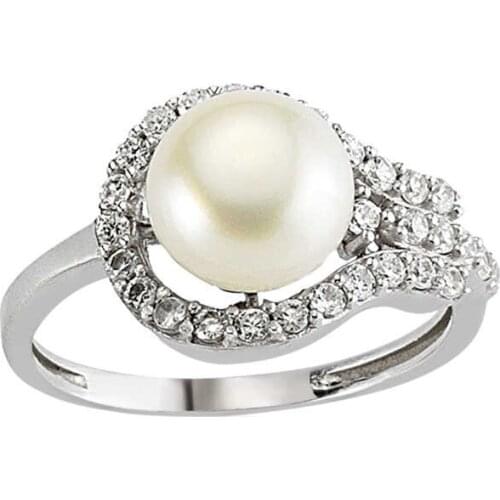 Tevuli 925 Sterling Silver With Pearl Lady Ring