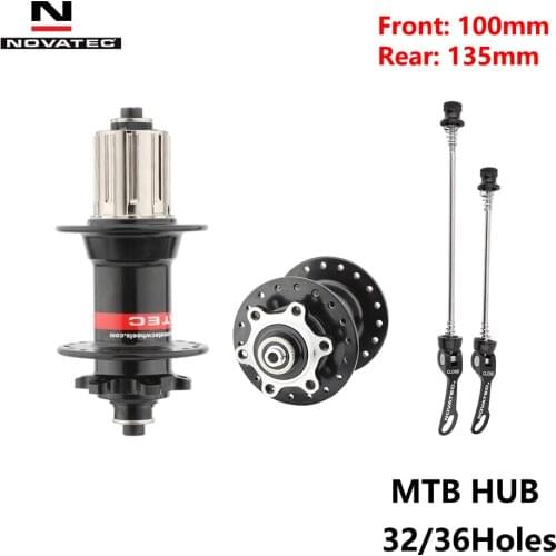 NOVATEC MTB Bike 6 Pawls HG Disc Brake Hub D041SB D042SB 8/9/10/11 speed Thru Axle 100 135mm Quick Release Sealed Bearing Hub