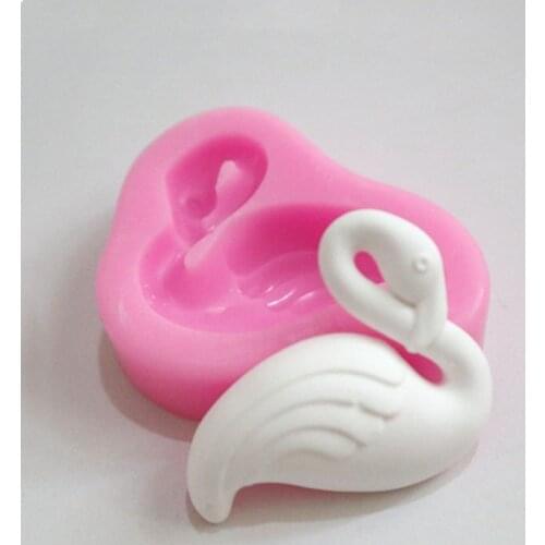 1PCS Flamingo Shape Silicone Lace Cake Mold,Ice ,Jelly Candy Fondant Bakware DIY Tool D050