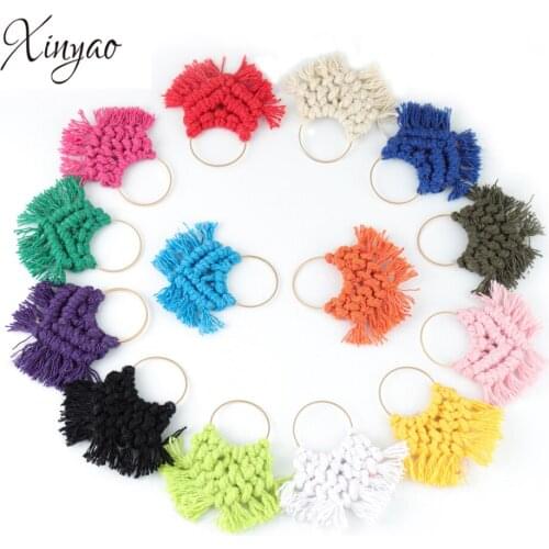 XINYAO 2pcs/Lot 5.5cm Bohemian Tassel Pendant For DIY Earring Jewelry Garments Decorative Accessories Car Keys Pendant Tassel