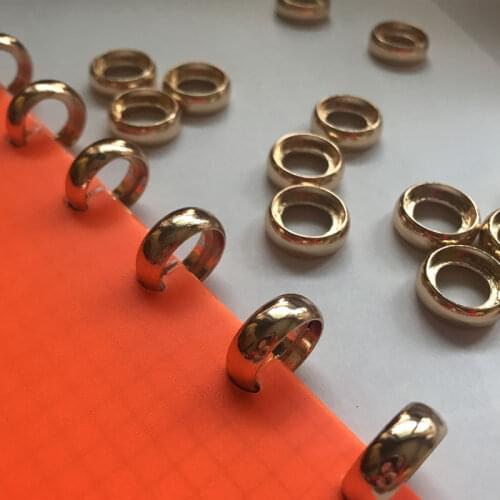 50pcs 18mm Metal Mushroom Hole Binder Discs Gold Sliver File Folder Binding Clips Loose-Leaf Book Album Buckle Office Supplies