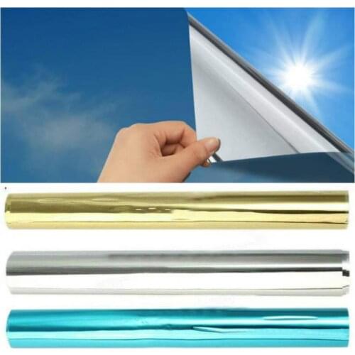 UV Blocking Mirror Reflective Window Film Silver One Way Vision Solar Window Tint Glass Vinyl Privacy Sticker DIY Decor for Home
