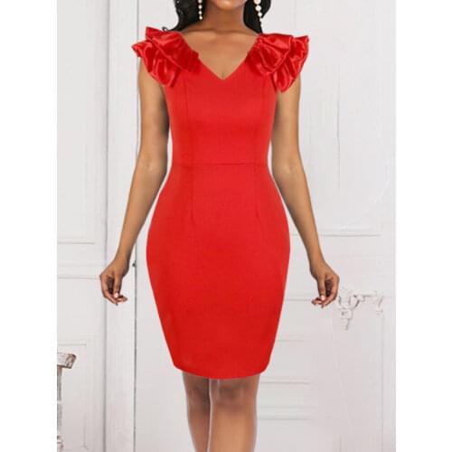 Vintage Dresses Summer Mini Sleeveless Women Party Birthday Outfits Plus Size Elegant Ladies Slim Fit Short Prom Dress Bodycon