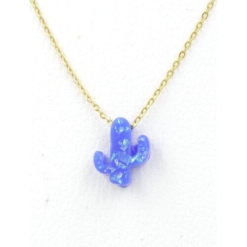 2020 New Design Cactus Necklace for Women Handmade Necklace With Stainless Steel Chain Christmas Gift Jewelry