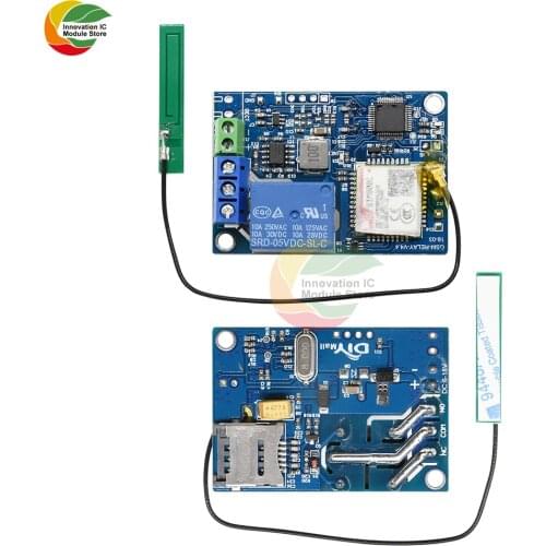 Ziqqucu GSM SIM800C Relay Module SIM800C STM32F103CBT6 Antenna 2G Network for Arduino Smart Home SMS GSM Remote Control Switch