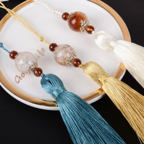 10Pcs/Lot Color Beads Small Cord Tassel Fringe Curtain Accessories Key Tassels DIY Sewing Cushion Valance Tablecloth Flag Decor
