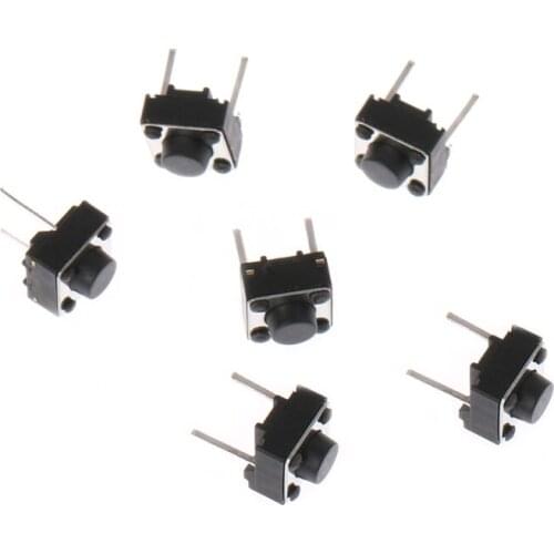 100 Pcs 6x6x5mm 2 Pin Micro Momentary Push Button Tactile Switch 85DA