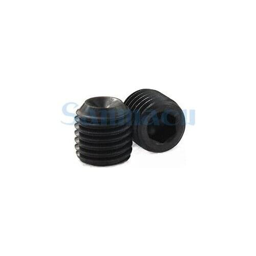 100pcs M2.5 Hex Socket Head Cap Grub Screws Cup Point Black Alloy Steel