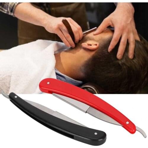 2Pcs Professional Men Male Portable Manual Shaver Folding Beard Shaver Face Grooming Tool for Barber Salon Shaving Beard Cutter