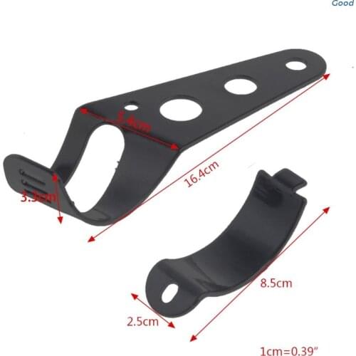 2x Universal 33-45mm Motorcycle Headlight Mount Bracket Fork Ears For Bobber Cafe Racer