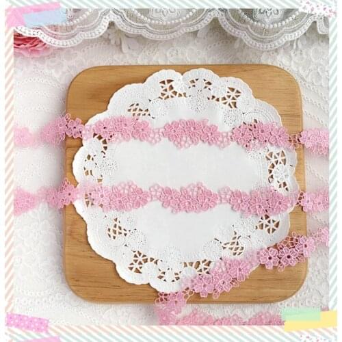 2 Meters 5.8cm Width Diy Handmade Patchwork Polyester Material Pink Black Skin Lace Ribbon Trims Fabrics