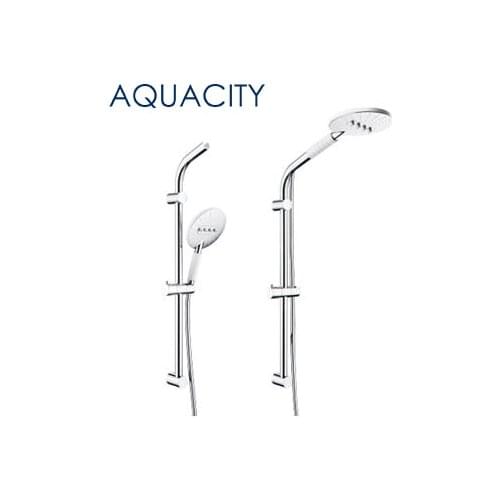 AQUACITY Hand Shower Sliding Rail Set Sliding Bars 2 Holder Available for Bathroom Shower Faucet Chrome Finish