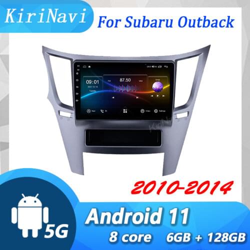 KiriNavi Tesla Style Vertical Screen 9" Android 10.0 Car Radio Multimedia Player For Subaru Outback Navigation Stereo 2010-2014