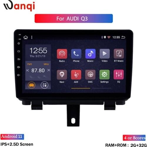 Car GPS Navigation Unit for AUDI Q3 2013-2017 Android 8.1 9 Inch auto Radio support WIFI Steering Wheel Control tpms