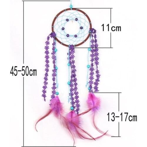 B Circular rope braided dream catchers Net purple car dream catcher hanging For Wall and tent and car Decorations