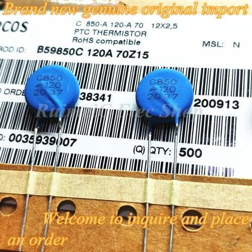 Free Shipping For All 10PCS DIP B59850C0120A070 Brand New Original Import B59850C120A70 PTC C850 120 Degree Plug-In Thermistor