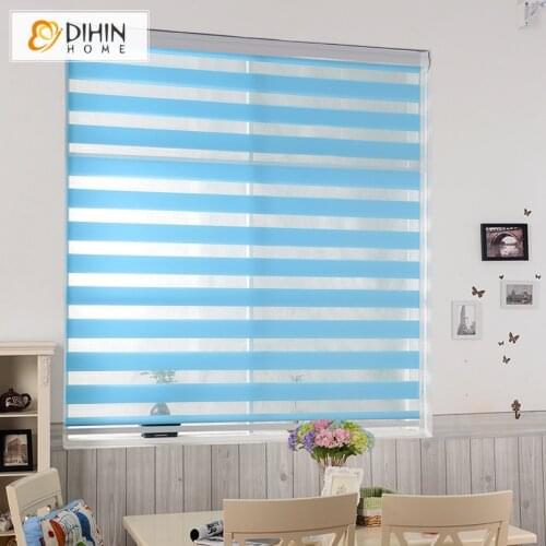 Free Shipping Fashion Zebra Blind Finished Curtrains Double Layer Roller Blinds Customized To Your Size