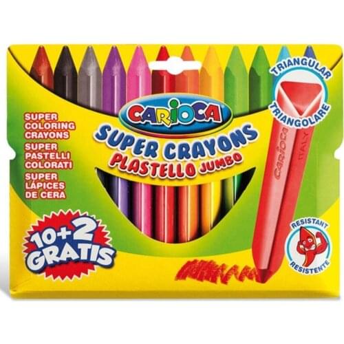 Jumbo Triangle Hands, do not Pollute the Washable Crayon Crayons 12'li