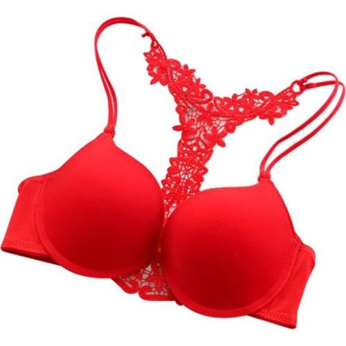 3/4 cup seamless sexy front button bra push up underwear buckle female bra for women