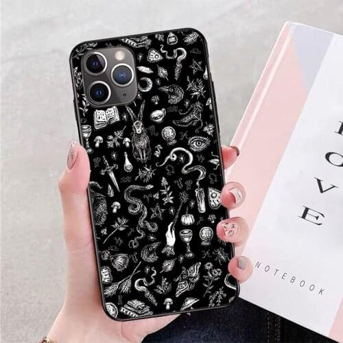 Salem Witch in Black soft TPU border phone case for iphone 11PRO 11PROMAX 11 X XS XR XSMAX 6 plus 7 7plus 8 8plus cover