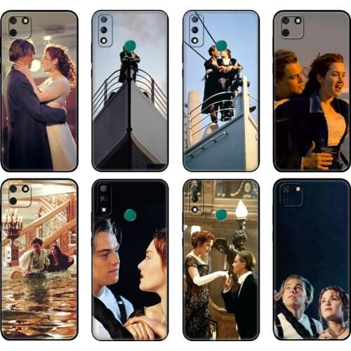 Black tpu Case For Huawei Y9S Y6S Y8S Y5P Y7P Y8P Case For Huawei Y5 lite Prime 2018 Y6 2019 Cover Shell Titanic Rose Jack