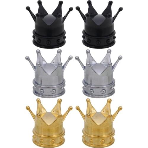 Bicycle Tire Valve Cap Wheel Stem Air Valve Caps Crown Shape Bike Auto Tyre Biking Portable Dustproof Cycling Parts For Dropship