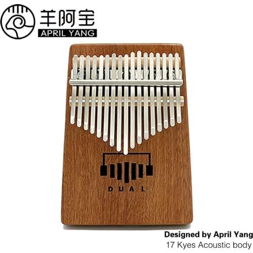 DUAL kalimba Acoustic Body 17 Keys Sapele Wood Kalimba Box&Sheet Music For Free