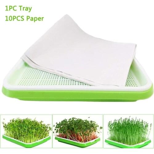 Hydroponic Double Layer Seedling Tray Arc Plastic Wall-mounted Green Tray Soilless Cultivation For Gardening Bonsai Cat Grass