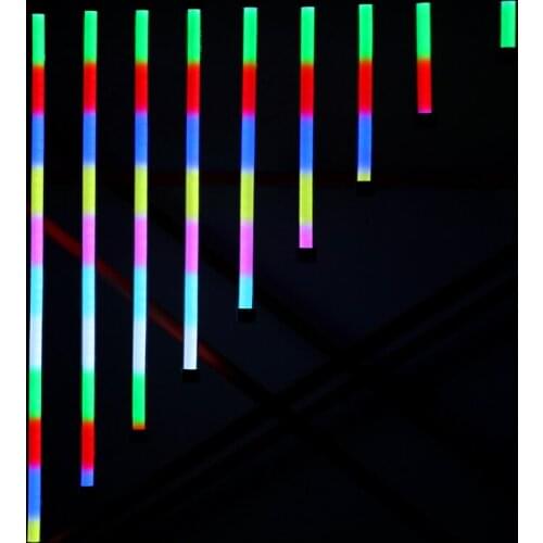 Iluminated 3D Glass LED Tube Modern Lighting Integration RGB Sign for Home and Office Decoration